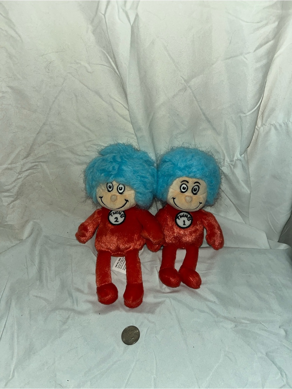 Dr. Seuss Thing One and Thing Two Blue-Haired Red Plush Toy Pair